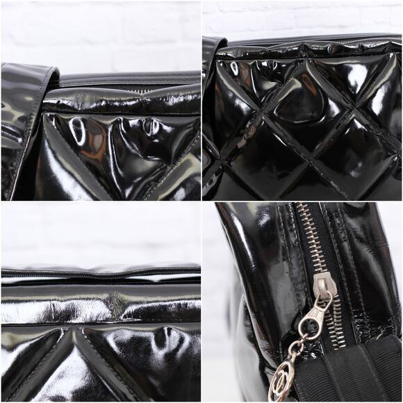 Chanel Black Patent Leather Camera Bag Shoulder Crossbody A4996 - Picture 8 of 11